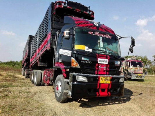 Hino mega 344 แรง ปี 58 แม่ลูกดัมพ์คอกเกษตรอู่ซีทีทรัค ไมล์ 18x,xxx น้ำหนักบรรทุก 30.2 kg พร้อมใช้งาน