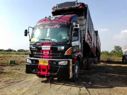 Hino mega 344 แรง ปี 58 แม่ลูกดัมพ์คอกเกษตรอู่ซีทีทรัค ไมล์ 18x,xxx น้ำหนักบรรทุก 30.2 kg พร้อมใช้งาน