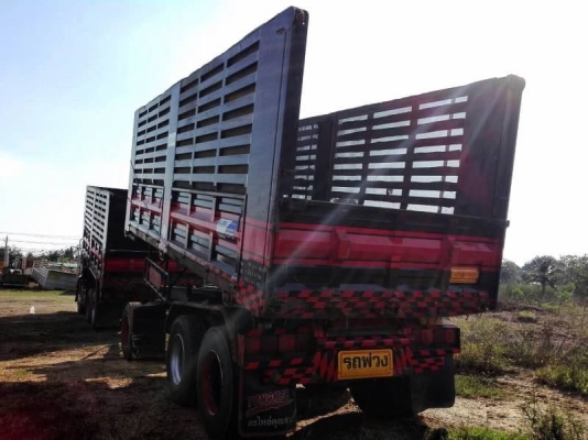 Hino mega 344 แรง ปี 58 แม่ลูกดัมพ์คอกเกษตรอู่ซีทีทรัค ไมล์ 18x,xxx น้ำหนักบรรทุก 30.2 kg พร้อมใช้งาน