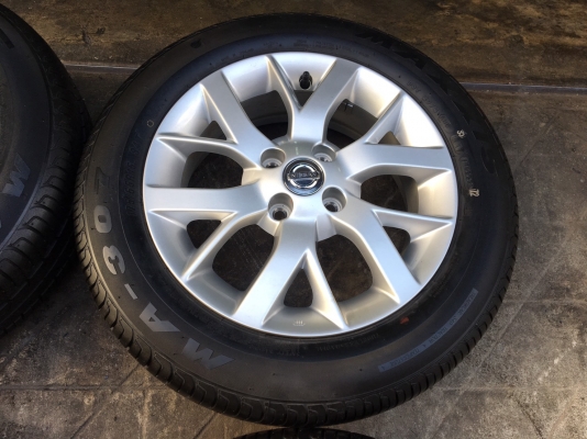 ล้อแม็กป้ายแดง Nissan Note ขอบ 15 พร้อมยางป้ายแดง Maxxis 175-65-15 ปี 17 มีตุ่มทุกเส้น