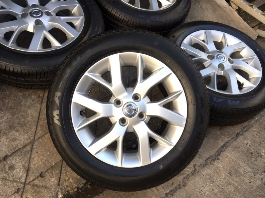 ล้อแม็กป้ายแดง Nissan Note ขอบ 15 พร้อมยางป้ายแดง Maxxis 175-65-15 ปี 17 มีตุ่มทุกเส้น