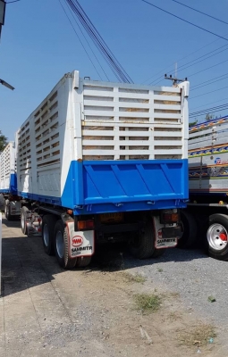 าย HINO 360 พ่วงแม่ลูก กระบะเหล็กดั๊มคอกเกษตร อู่ สามมิตร รถปี 54 รถวิ่ง 2 แสนกว่าโล