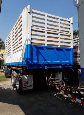 าย HINO 360 พ่วงแม่ลูก กระบะเหล็กดั๊มคอกเกษตร อู่ สามมิตร รถปี 54 รถวิ่ง 2 แสนกว่าโล