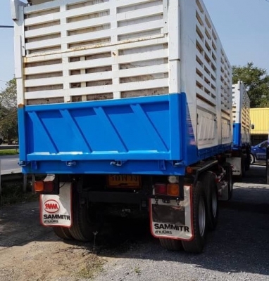 าย HINO 360 พ่วงแม่ลูก กระบะเหล็กดั๊มคอกเกษตร อู่ สามมิตร รถปี 54 รถวิ่ง 2 แสนกว่าโล