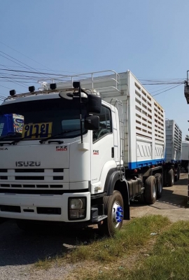 าย HINO 360 พ่วงแม่ลูก กระบะเหล็กดั๊มคอกเกษตร อู่ สามมิตร รถปี 54 รถวิ่ง 2 แสนกว่าโล