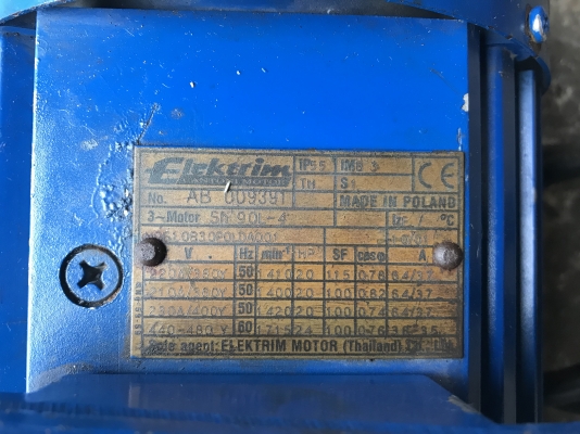 ขายมอเตอร์เกียร์ Motovario 2HP. 380V อัตราทด 1:17 สภาพสวยเดิมๆ หมุนนิ่ม พร้อมใช้งาน