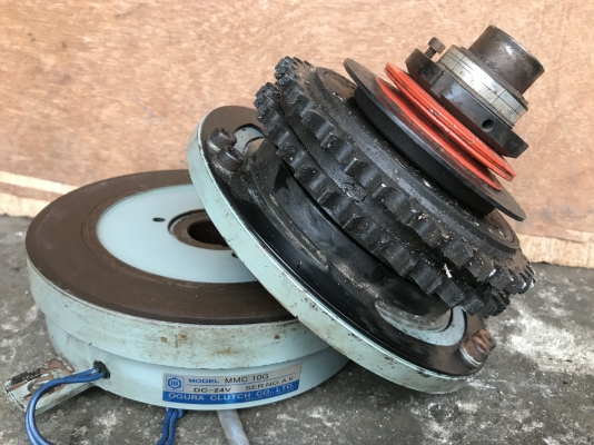 ขายชุดครัชเบรคไฟฟ้า 24VDC Ogura clutch made in Japan สภาพสวย พร้อมใช้งาน