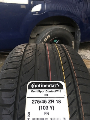 CONTINENTAL ContiSportContact 5 NO 275/45ZR18 เส้นละ 4,900 บาท CONTINENTAL ContiSportContact 5 NO 275/45ZR18 เส้นละ 4,900 บาท