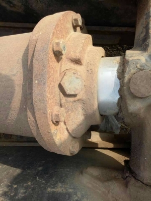 ขายด่วนชุดกระบอกดั๊มพร้อมปั๊มปั่นคัชชีเทียมแกนกระบอก100มิลบูสดีสลักแน่น