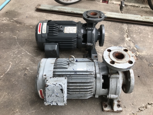 ( เหลือ 1ตัวครับ )ขายปั้มน้ำหอยโข่ง Teral By mitsubishi 5HP. 380V ขนาดเข้า 2นิ้ว ออก 1.5นิ้ว ใบพัดทองเหลือง สภาพดี หมุนนิ่ม พร้อมใช้งาน มี 2ตัวครับ