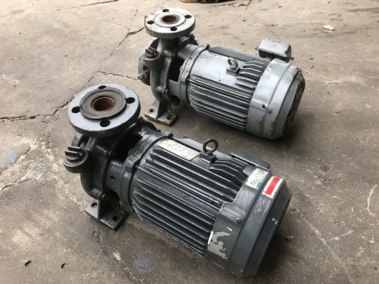 ( เหลือ 1ตัวครับ )ขายปั้มน้ำหอยโข่ง Teral By mitsubishi 5HP. 380V ขนาดเข้า 2นิ้ว ออก 1.5นิ้ว ใบพัดทองเหลือง สภาพดี หมุนนิ่ม พร้อมใช้งาน มี 2ตัวครับ