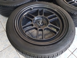 ขายล้อRPF1 ขอบ15x7 ET35 ล้อใหม่ สีกัน 4รู100 แถมยาง\%195/50/15 ปี14