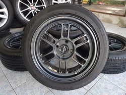 ขายล้อRPF1 ขอบ15x7 ET35 ล้อใหม่ สีกัน 4รู100 แถมยาง\%195/50/15 ปี14