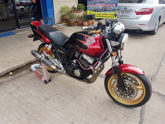 ขายแลกเทรินร์คับ HONDA CB400 เวอร์ชั่นS ปี97 สีสวยแฮนด์แต่ง ท่อแต่งฟลู อินวอยส์ สรรพสามิตร ราคา 5750