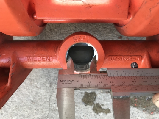 ขายปั้มไดอะแฟรม Wilden made in USA โครงสร้างอลูมิเนียม ขนาดเข้า 1นิ้ว ออก 6หุน สภาพสวย ดูดแรง พร้อมใช้งาน