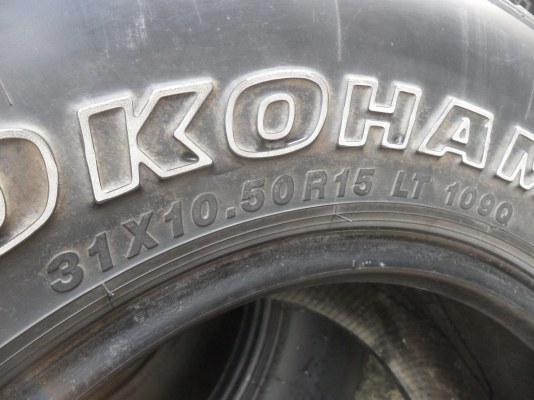 ยาง YOKOHAMA 31*10.50R15 สวยๆ 4 เส้น ยาง YOKOHAMA 31*10.50R15 สวยๆ 4 เส้น