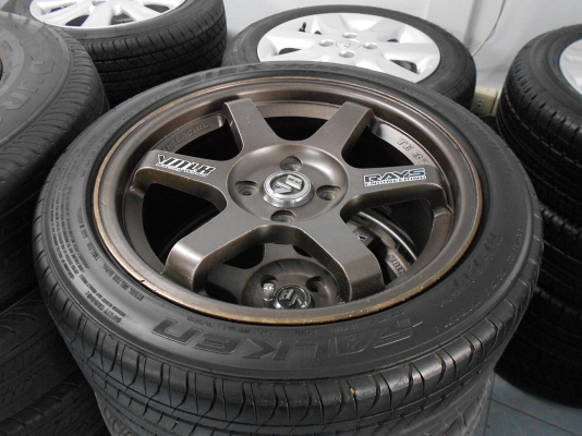 ขายล้อแม็ก TE37 ขอบ 16 (4/100)พร้อมยางสภาพดีพร้อมใช้/เทิร์นได้-ใส่ฟรีค่ะ ขายล้อแม็ก TE37 ขอบ 16 (4/100)พร้อมยางสภาพดีพร้อมใช้/เทิร์นได้-ใส่ฟรีค่ะ