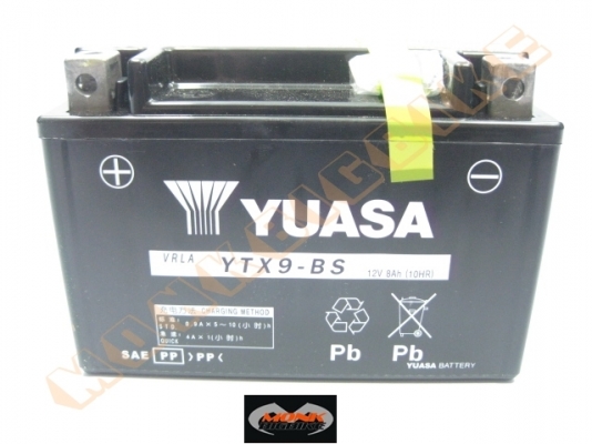 ขายแบตเตอรี่ Yuasa รุ่น YTX9-BS กล่องขาวใช้กับมอเตอร์ไซค์ BIGBIKE ของแท้นำเข้า