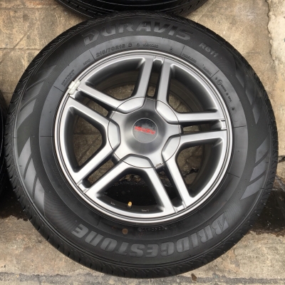 ล้อแม็กป้ายแดง ISUZU Blue Power X-Series ขอบ 16 พร้อมยางป้ายแดง Bridgestone 215-70-16 ปี 17