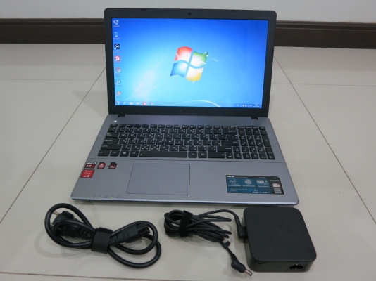 โน๊ตบุ๊ค ASUS X550ZE-XX141D 15.6 นิ้ว AMD Quad Core A10-7400P Ram 4G HDD 750 GB มีการ์ดจอ ที่ชาร์ท ส