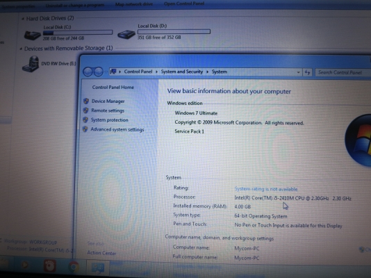 โน๊ตบุ๊ค Samsung 300V Core i5-2410M 2.3 GHz Ram 4G HDD 640 GB มีการ์ดจอ ที่ชาร์ท กระเป๋า