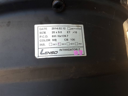 MAX Lenso 6/139 ขอบ 20*9 Et+10 สภาพสวยๆ 1ชุด MAX Lenso 6/139 ขอบ 20*9 Et+10 สภาพสวยๆ 1ชุด