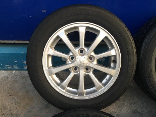 ล้อแม็ก Mitsu lancer EX ขอบ16 พร้อมยาง Yokohama 205-60-16 ปลายปี 12