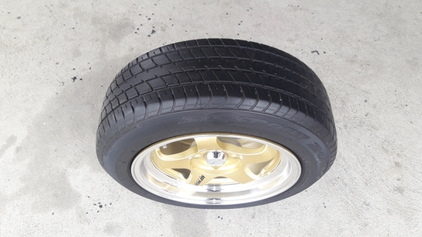 ล้อใหม่WORK S1 (สีทองหน้าเงา) ขอบ15 4รู พร้อมยาง  ปี16  4 ล้อ