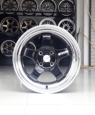 ล้อใหม่WORK S1 (สีดำหน้าเงา) ขอบ15 4รู พร้อมยางใหม่  ปี17  4 ล้อ