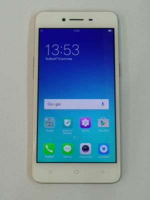OPPO A37fw สีทอง ติดฟีล์มแล้ว สภาพใหม่ ประกันศูนย์ถึง 5-6-61 ส่งฟรี