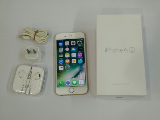 iphone 6S 16 GB ติดฟีล์มหน้าหลัง มีที่ชาร์ท หูฟัง กล่อง สภาพดี ใช้ได้ปกติ มีประกันศูนย์ ส่งฟรี