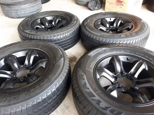 ขายแม็กพร้อมยาง IZUZU เล็บเหยี่ยว แท้ 100\% กว้าง 7" ทำสีมาอย่างเดียวยางปี2015