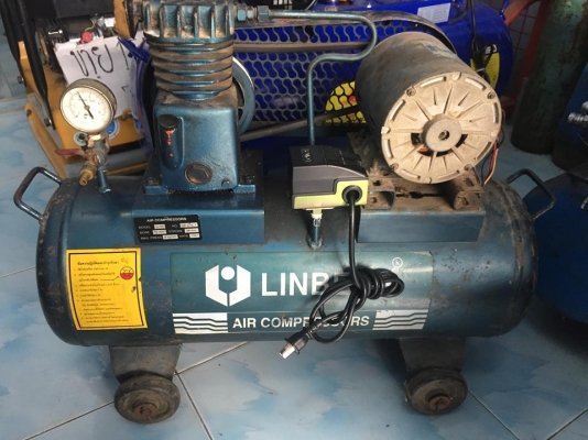 ขายปั้มลมสายพาน 36ลิตร มือสอง ยี่ห้อ LINBERG ครับ