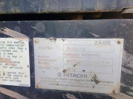 ขาย 1,650,000 HITACHI ZX 200-5 G 10,000 ชม. เครื่องดี ปั้มแรง เอวแน่น ไฟฟ้าครบ ช่วงล่างเต็ม  แอร์เย็น เอกสารแจ้งจำหน่าย รถอยู่ ชัยภูมิ 090-772-3710 090-772-3708