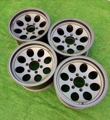 ขายล้อหยดน้ำ ขอบ 16 กว้าง 8" ออฟลบ 10 สีเทากัลสวยๆ