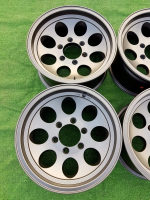 ขายล้อหยดน้ำ ขอบ 16 กว้าง 8" ออฟลบ 10 สีเทากัลสวยๆ