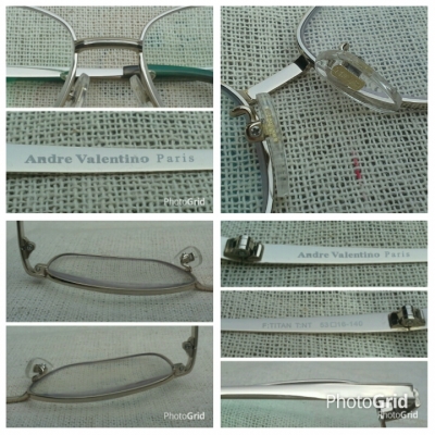 แว่นสายตายาวไททาเนียม แบรนด์หรูปาริเซียน เลนส์มัลติโค้ท +250 ใสปิ๊ง ! Authentic ANDRE VALENTINO PARI