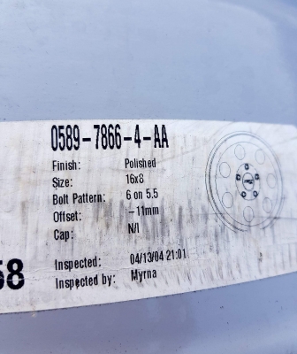 ขายล้อ MICKEY THOMPSON แท้ MADE IN U.S.A 16x8 ลบ 11 สวยๆ