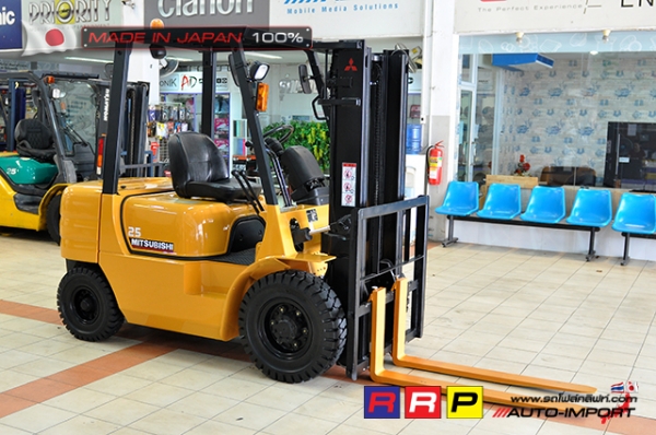 ขายรถโฟล์คลิฟท์มือสอง MITSUBISHI รุ่น FD25-F18B-07288 นำเข้าจากประเทศญี่ปุ่น 100\% ไม่เคยใช้งานในไทย ขายรถโฟล์คลิฟท์มือสอง MITSUBISHI รุ่น FD25-F18B-07288 นำเข้าจากประเทศญี่ปุ่น 100\% ไม่เคยใช้งานในไทย