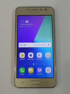 Samsung Galaxy J2 Prime สีทอง สภาพใหม่ ติดฟีล์ม มีประกันถึง มิ.ย. 61 ส่งฟรี