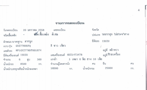 10 หัวลาก ISUZU GXZ 360 ปี2558