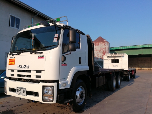 ฝากขายอีซุซุFVZ300พ่วงแม่ลูกพื้นเรียบแม่ปี53ลูกปี57