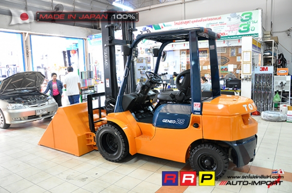 ขายรถโฟล์คลิฟท์มือสอง TOYOTA รุ่น 7FD25-29059 นำเข้าจากประเทศญี่ปุ่น 100\% ไม่เคยใช้งานในไทย