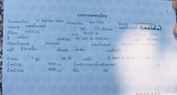 รถตัก Komatsu WA120-3L เครื่อง เกียร์ ปั๊ม แรงมาก มีบุ้งกี๋ให้ค่ะ(แถมแผงงาและงายกของให้ด้วย) เอกสารพร้อมโอน ภาษีเต็มค่ะ(เปิดขายใหม่เนื่องจากหลุดมัดจำคะ) รถตัก Komatsu WA120-3L เครื่อง เกียร์ ปั๊ม แรงมาก มีบุ้งกี๋ให้ค่ะ(แถมแผงงาและงายกของให้ด้วย) เอกสารพร้อมโอน ภาษีเต็มค่ะ(เปิดขายใหม่เนื่องจากหลุดมัดจำคะ)