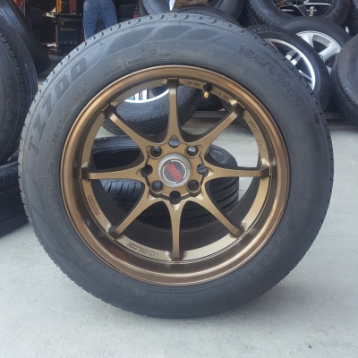 ล้อมือ2 CE28 ขอบ15 4รู100 หน้า7+หลัง8 พร้อมยาง 4 ล้อ