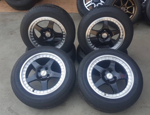 ล้อมือ2 K.BREAR ขอบ15 4รู100 พร้อมยาง 4 ล้อ