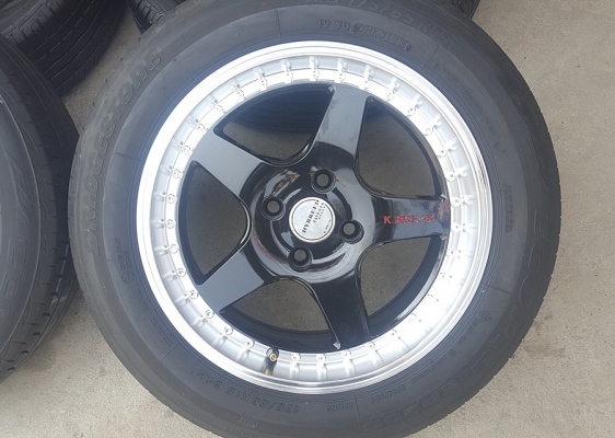 ล้อมือ2 K.BREAR ขอบ15 4รู100 พร้อมยาง 4 ล้อ