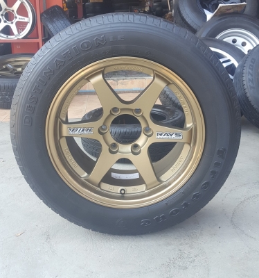 ล้อใหม่ TE37 ขอบ17 กว้าง8.5 พร้อมยาง235/60/17  4 ล้อ