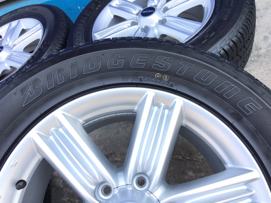 ล้อแม็กป้ายแดง ISUZU D-MAX Blue Power ขอบ 18 พร้อมยางป้ายแดง 255-60-18 ปลายปี 17 ตุ่มอลัง เส้นสีชัดๆ