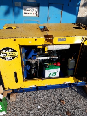 ปั๊มลมสกรูDENYO  DPSS50 เครื่องดีเซลkubota 3สูบ